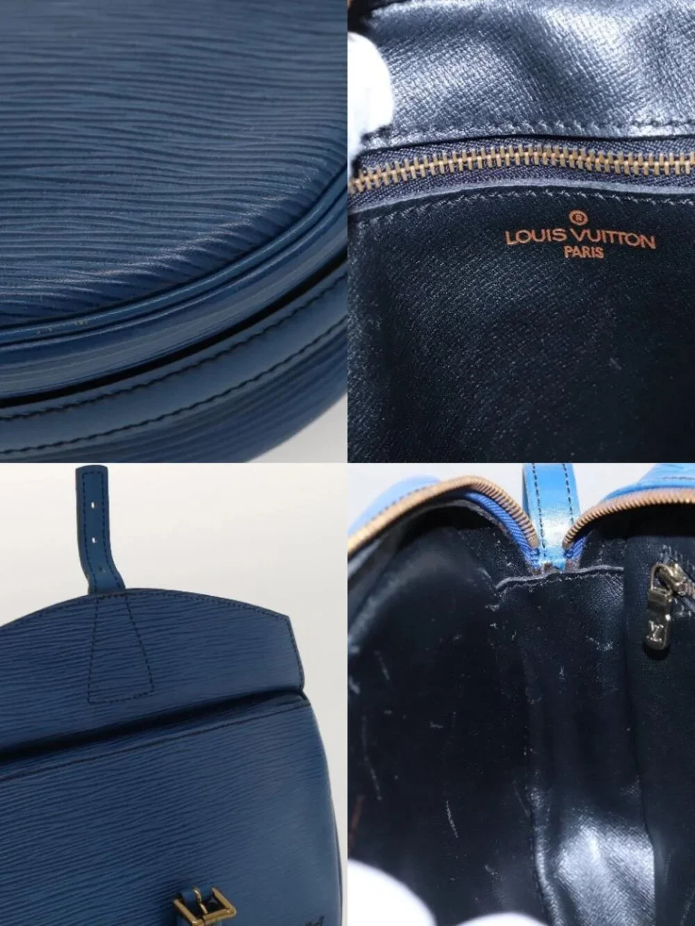 LOUIS VUITTON Epi June Feuille Shoulder Bag Blue M52155 LV Auth KD477